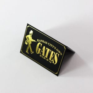 Die-Cut & Gold Foil Stamp | Gates BBQ
